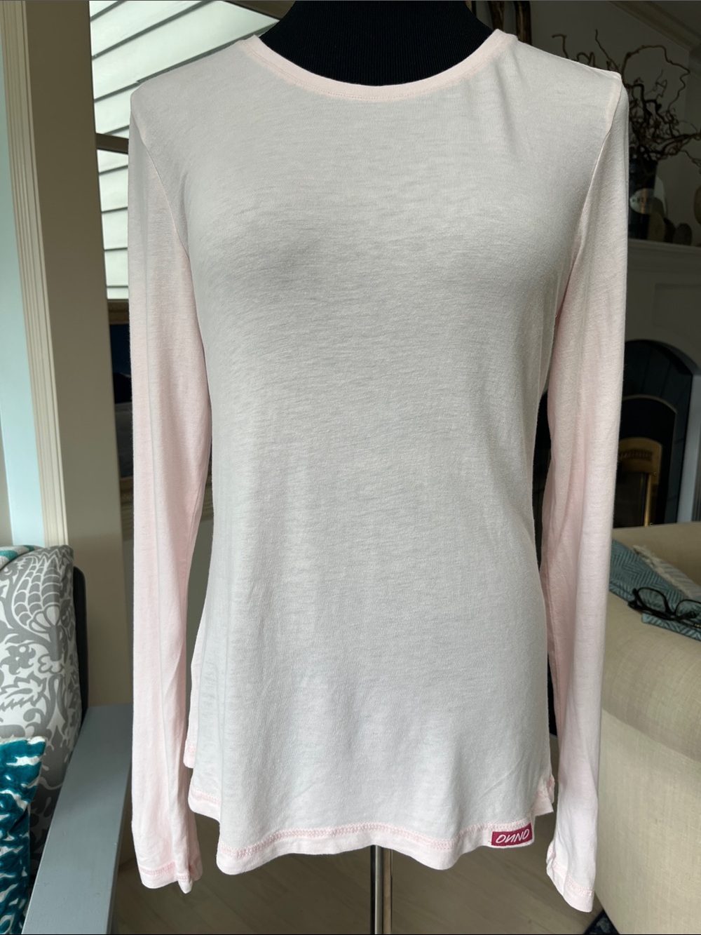 Light Pink Long-Sleeve Crewneck Top by ONNO